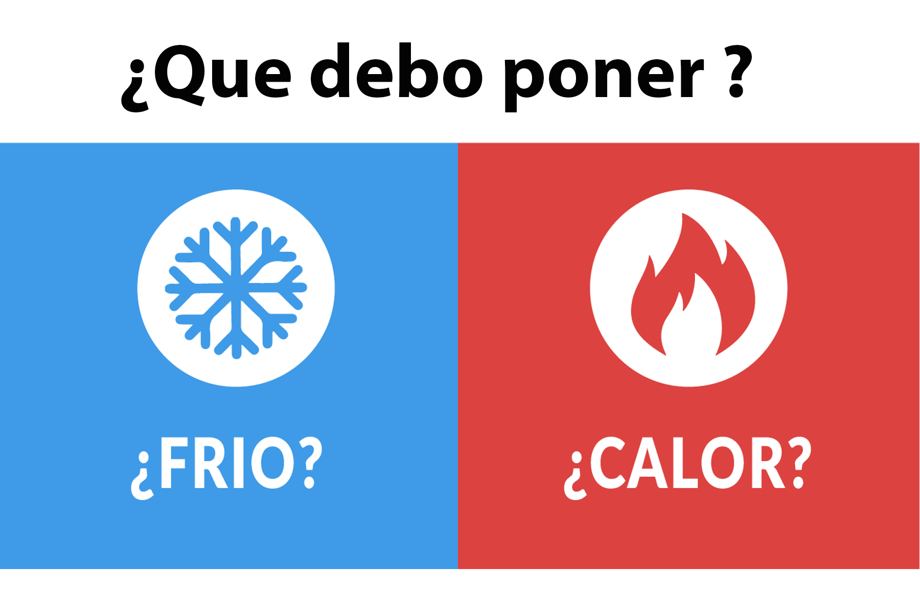 Recomendacion calor o frio para una lesión